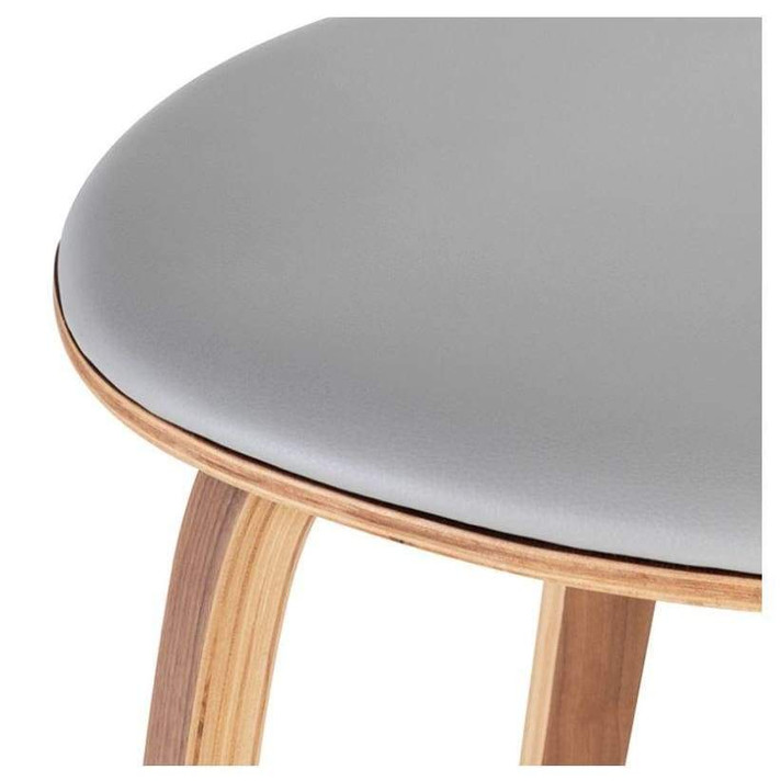 Cherner Premium Counter Stool in Grey Leather