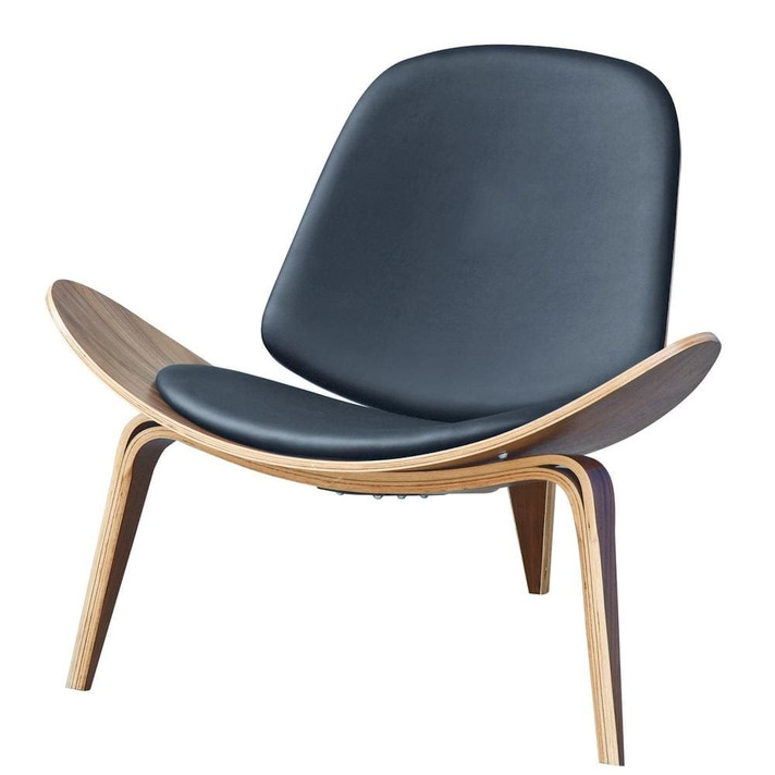 Shell Chair, Black Leather 1