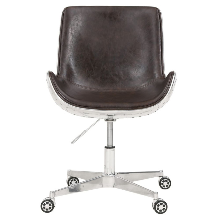 Abner Swivel Office Chair-Distressed Java