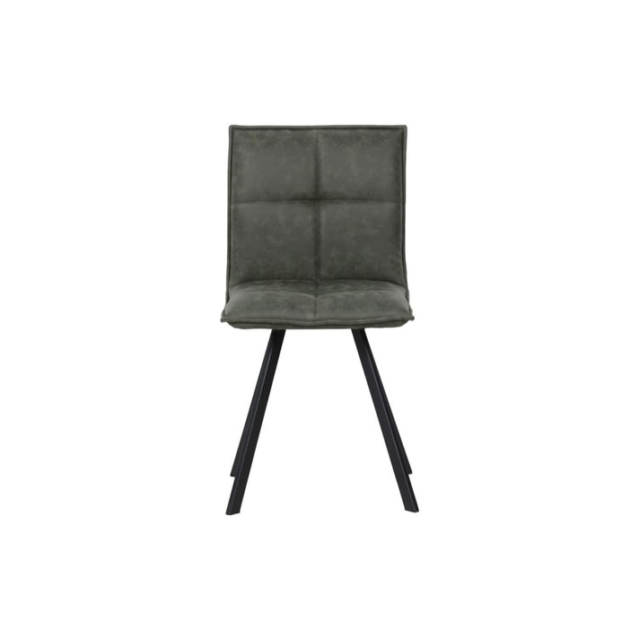 Weston Vegan Leather Dining Chair, Olive Green