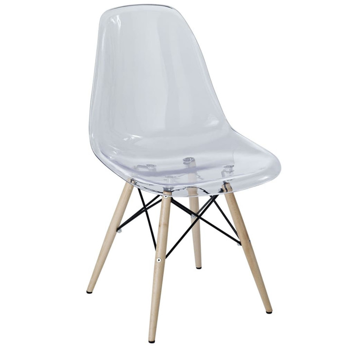 Pyramid Dining Side Chair, Clear