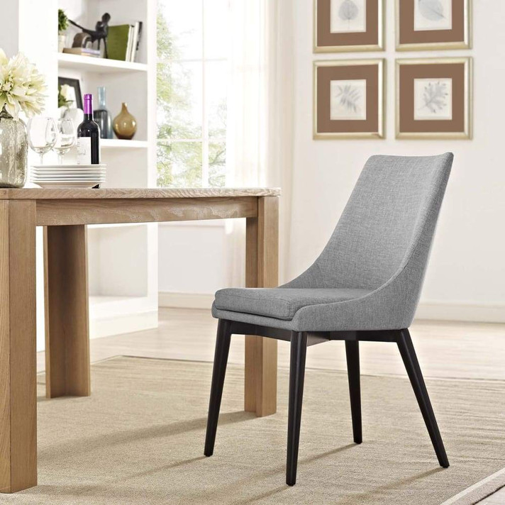 Viscount Fabric Dining Chair, Light Gray