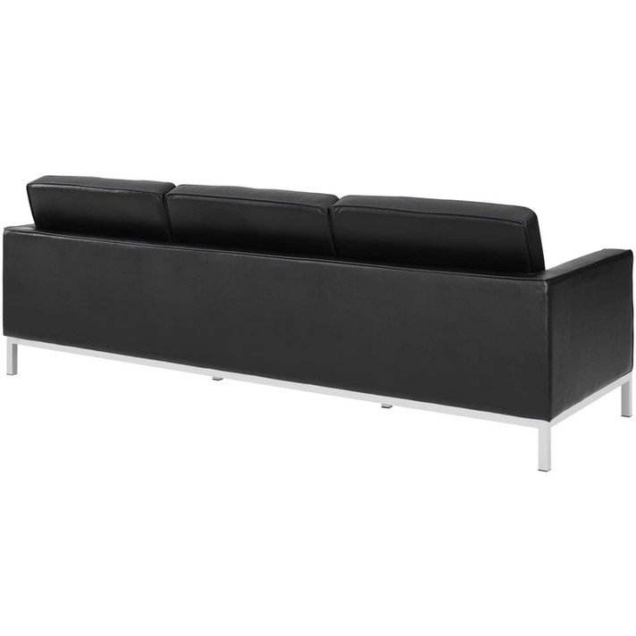 Loft Leather Sofa, Black Loft Leather Sofa, Black