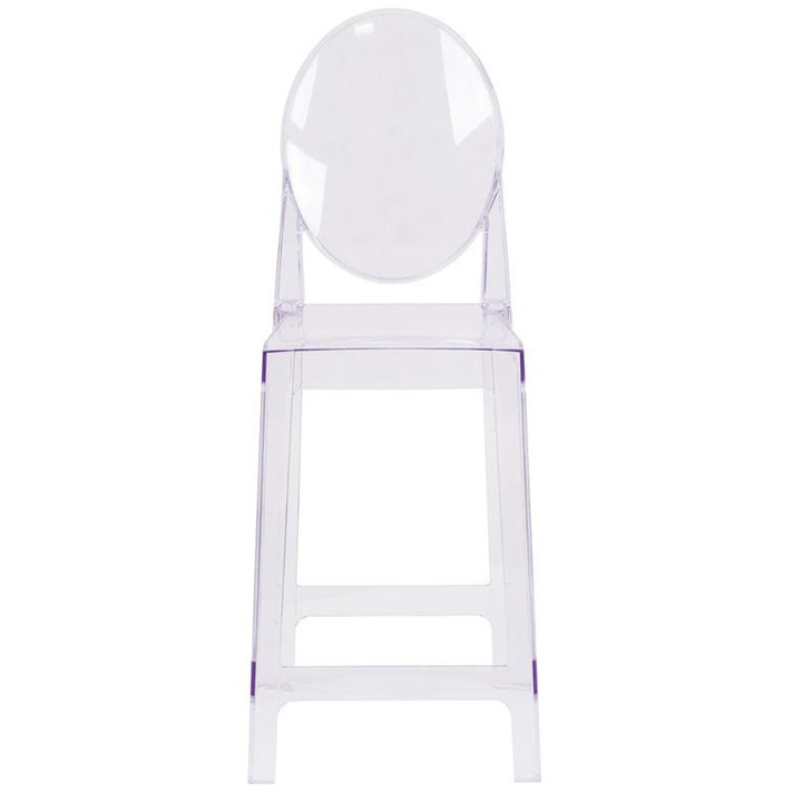 One More Please Ghost Counter Stool, Round Back