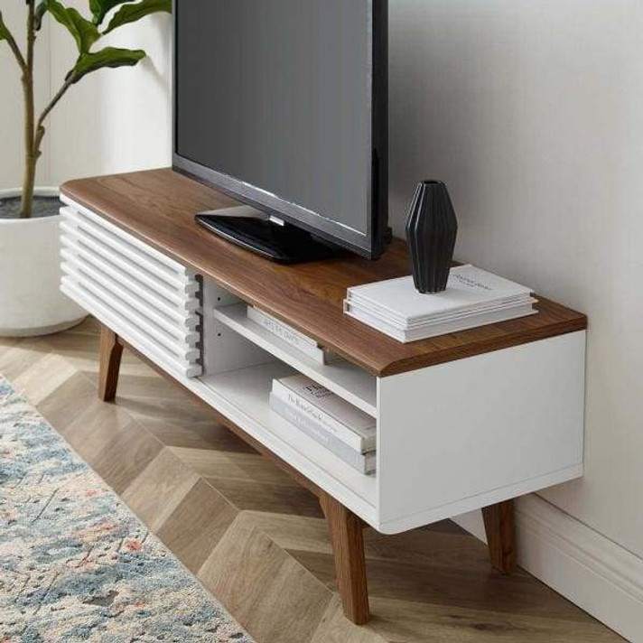 Frank Lloyd 48” TV Stand, Walnut White