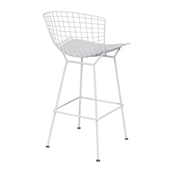 White Wire Bar Chair