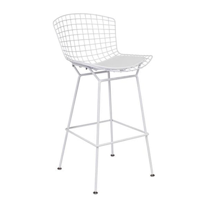 White Wire Bar Chair