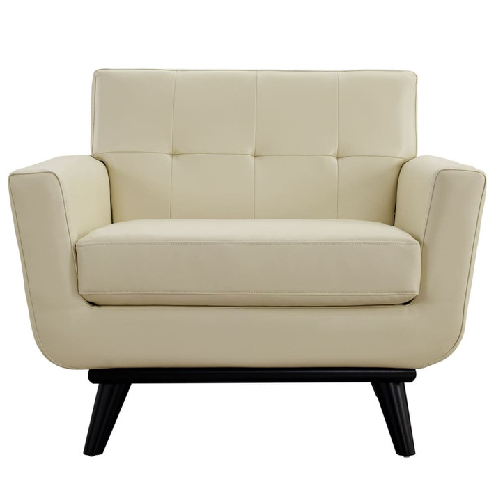 Nixon Bonded Leather Armchair, Beige