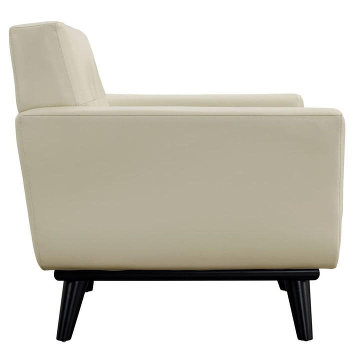 Nixon Bonded Leather Armchair, Beige