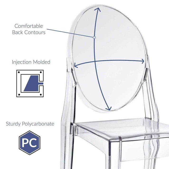 Casper Dining Side Chair, Clear
