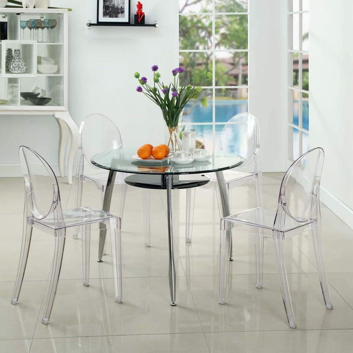 Casper Dining Side Chair, Clear