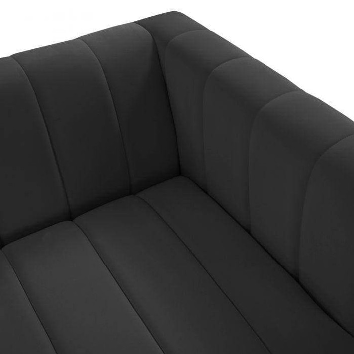 Noah Black Velvet Sofa