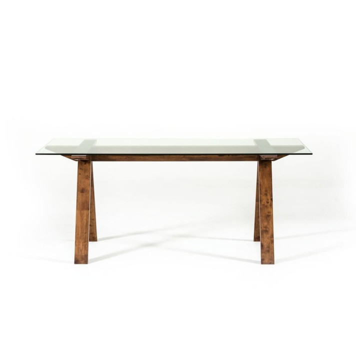 Maverick Glass Dining Table, Walnut