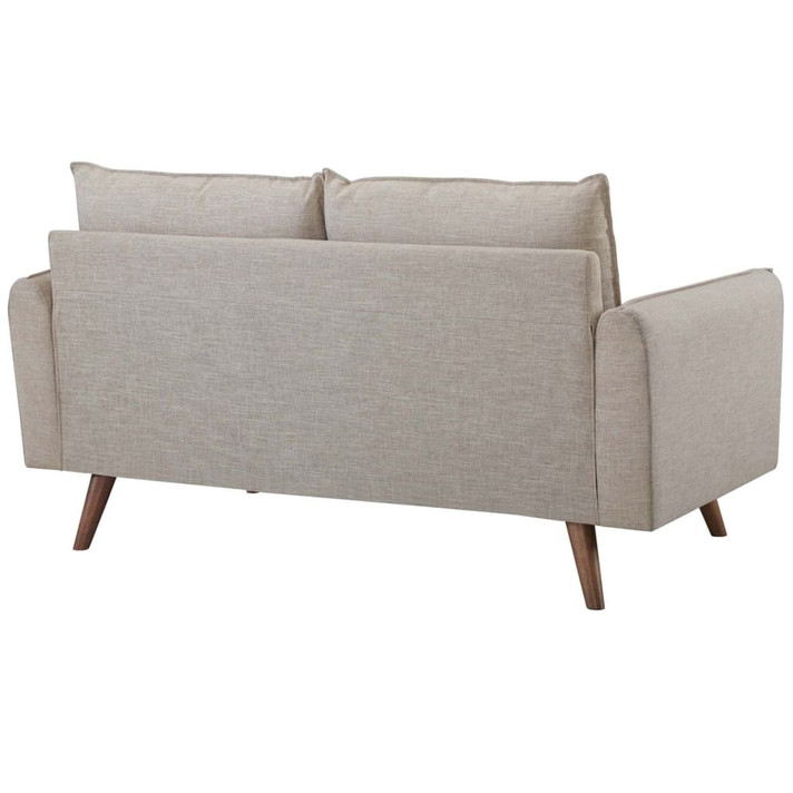 Revive Upholstered Fabric Loveseat, Beige