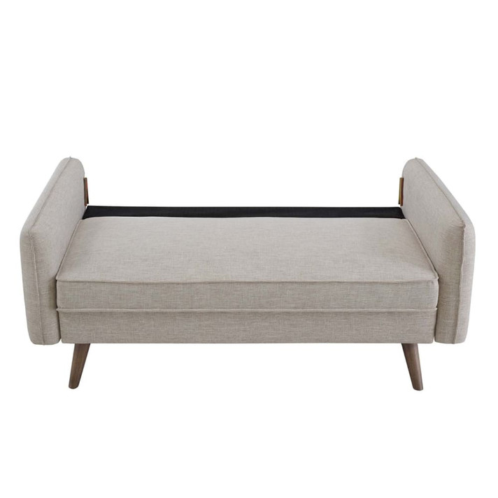 Revive Upholstered Fabric Loveseat, Beige