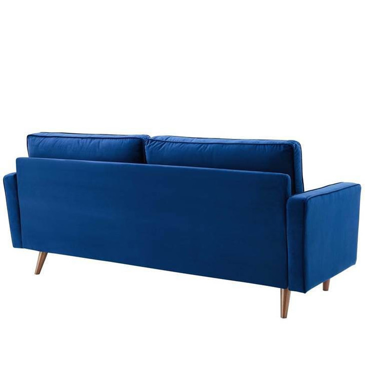 Thoreau Performance Velvet Sofa, Navy