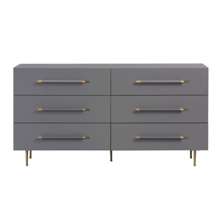 Trident Grey 6 Drawer Dresser