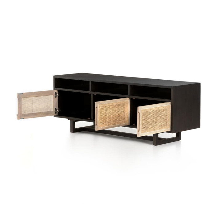 Carmelita Media Console, Black Mango