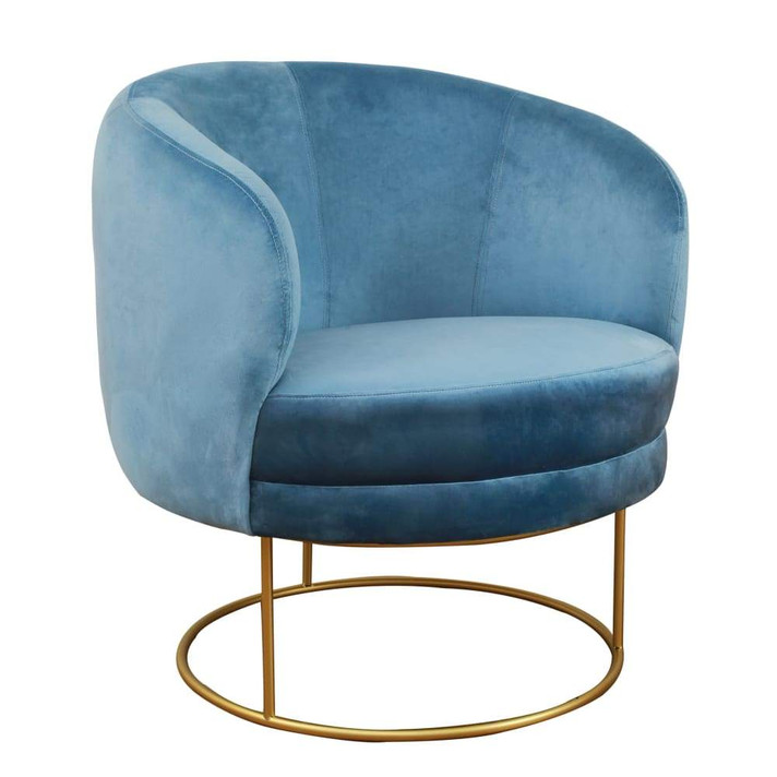 Bella Blue Velvet Chair