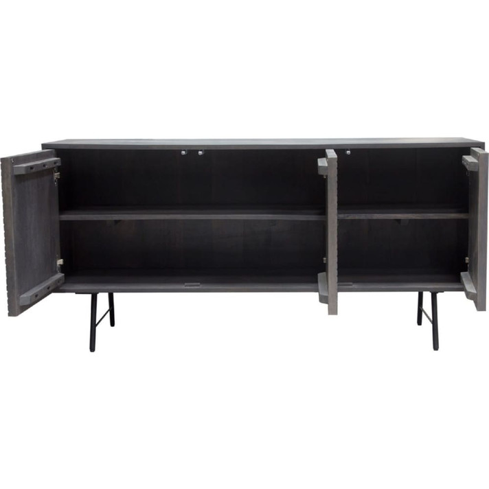 Neo 3 Door Sideboard in Smoke Grey Wood