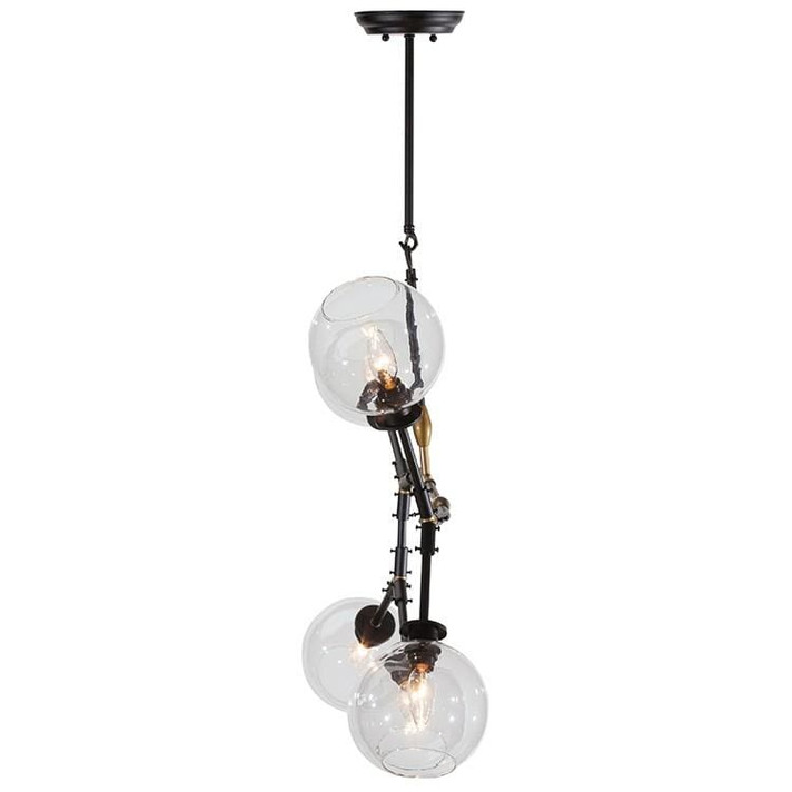 Atom 5 Pendant Chandelier, Clear