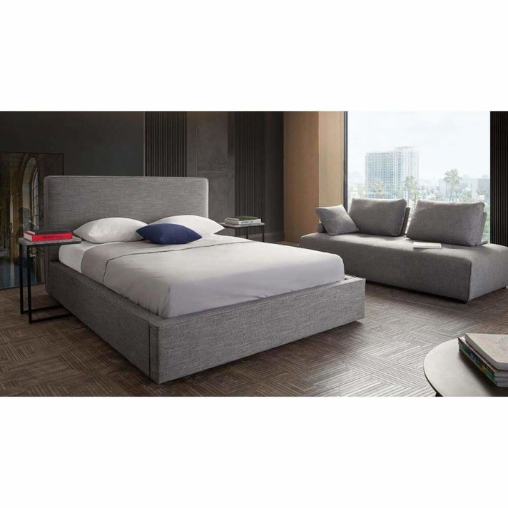 Cloud Sand Low Profile King Bed, Grey