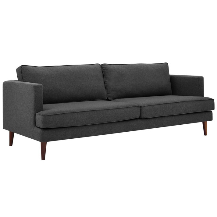 Agile Upholstered Fabric Sofa, Gray