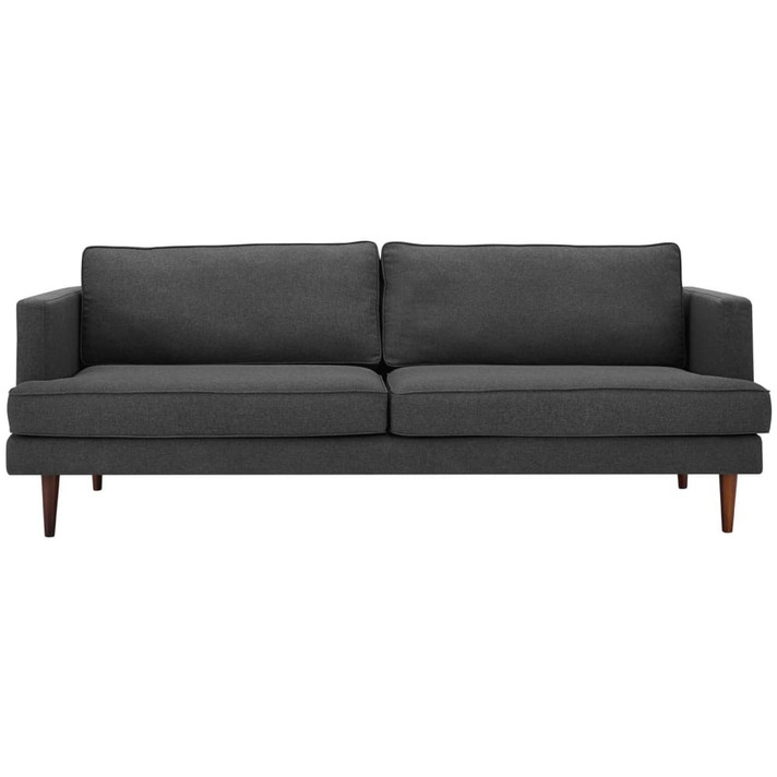 Agile Upholstered Fabric Sofa, Gray