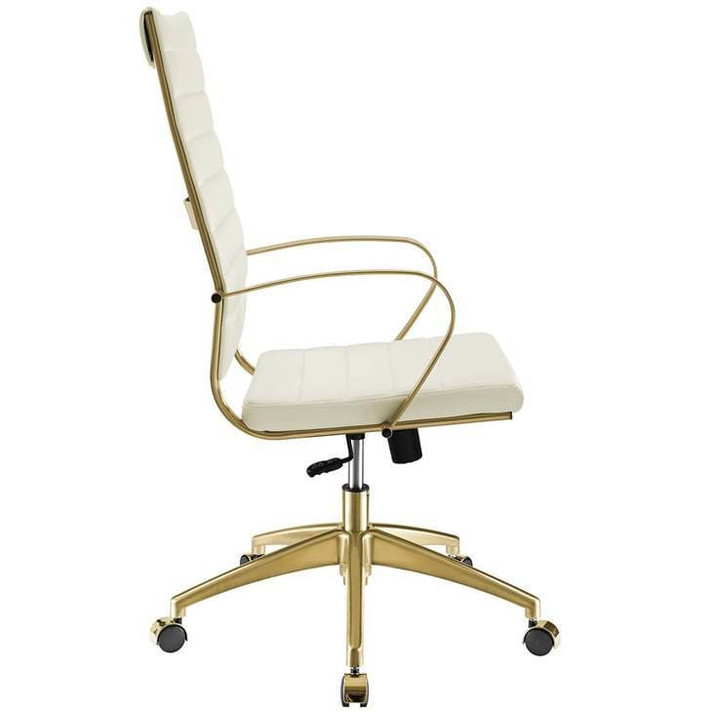 Jive Highback Office Chair White and Gold
