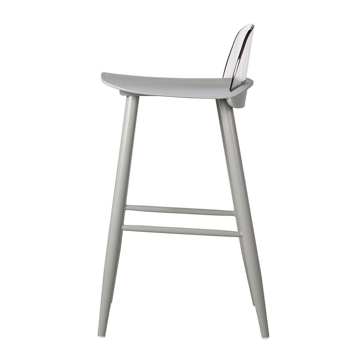 Nerd Bar Stool Grey, Clear