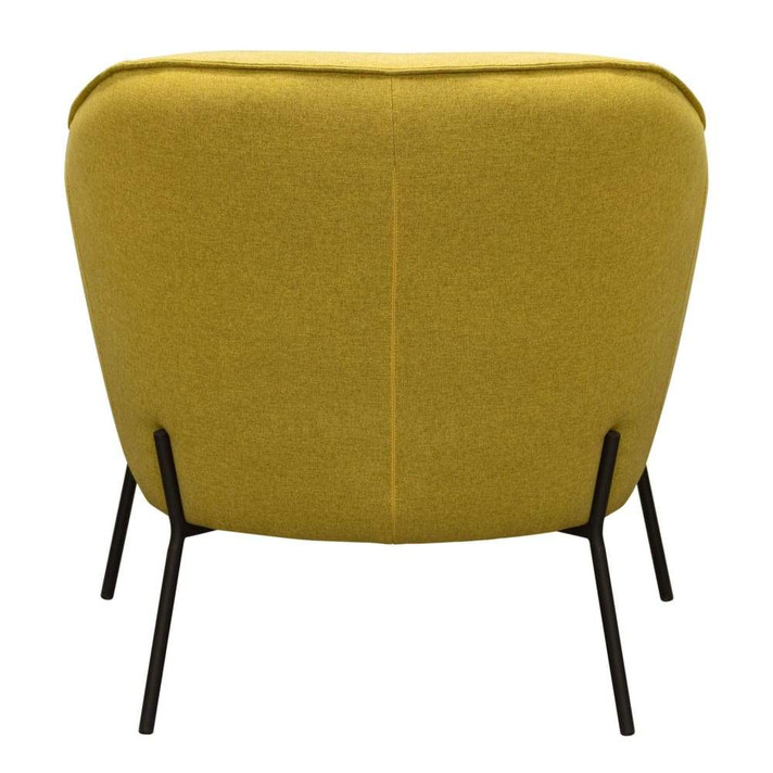 Status Accent Chair in Yellow Fabric