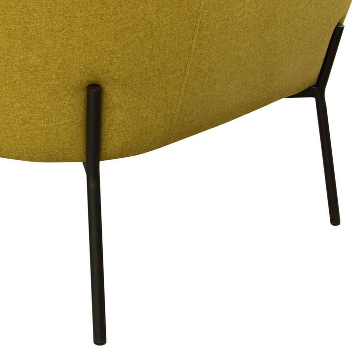 Status Accent Chair in Yellow Fabric