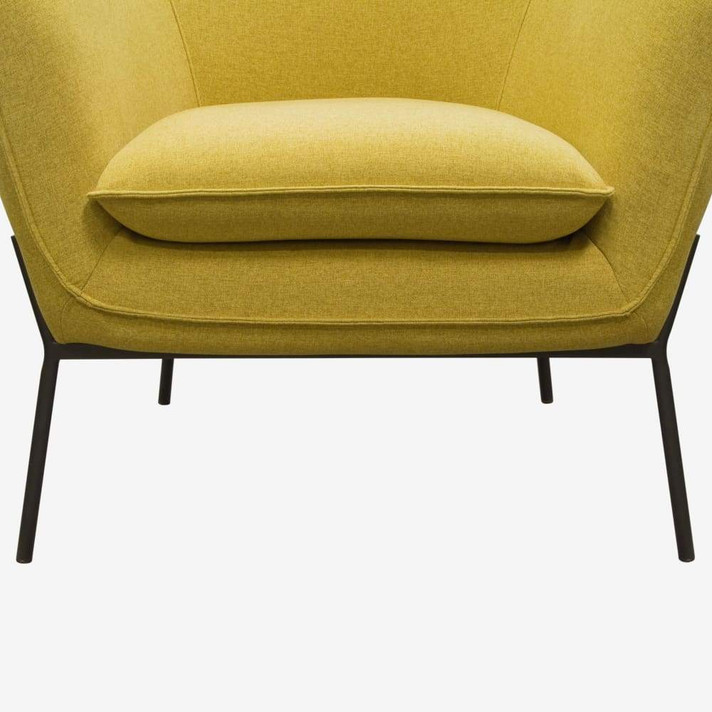 Status Accent Chair in Yellow Fabric