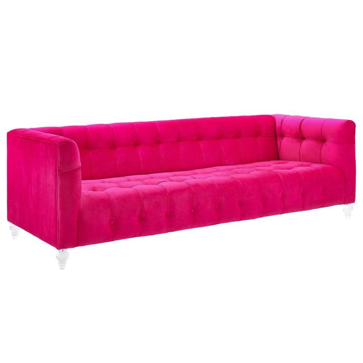 Bea Pink Velvet Sofa