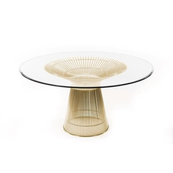 Premium Platner Dining Table Gold, 54"