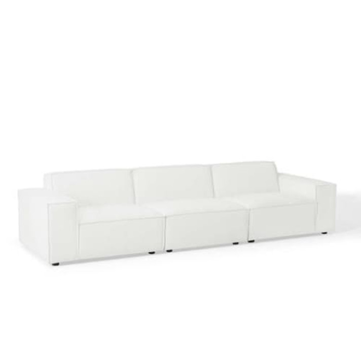 Restoration 3 Piece Sectional Sofa, White