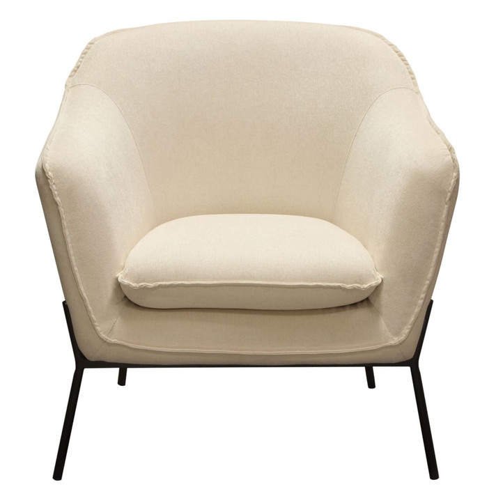 Status Accent Chair in Cream Fabric