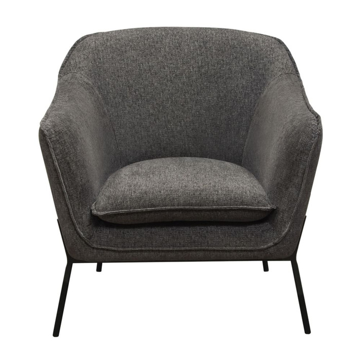 Status Accent Chair in Grey Fabric