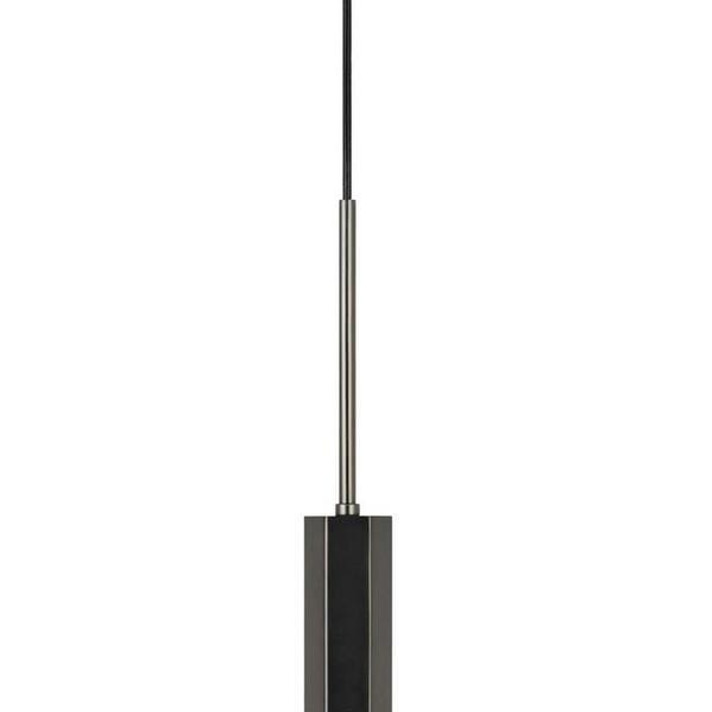 Hexor Metal Frame LED Pendant With Glass Diffuser, Black