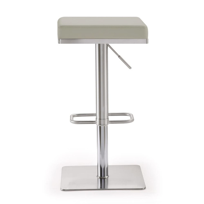 Bari Light Grey Stainless Steel Barstool