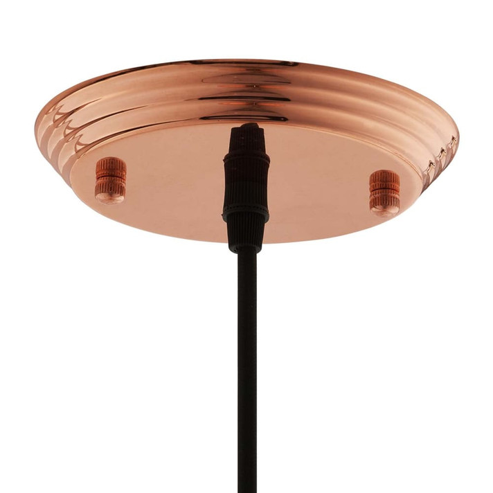 Dimple 11” Bell-Shaped Rose Gold Pendant Light