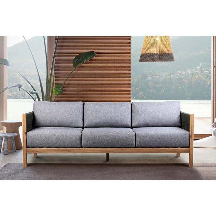 Sienna Outdoor Eucalyptus Sofa in Teak Finish