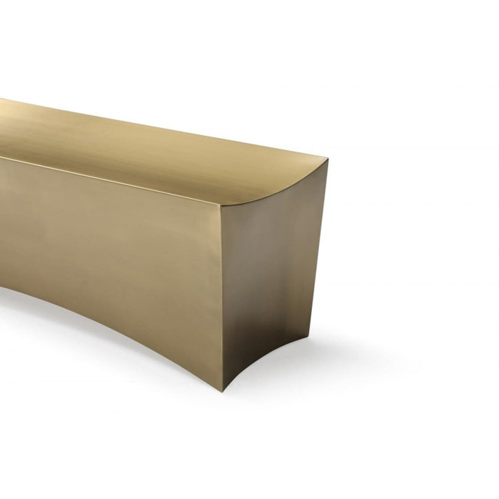 Anvil Rectangular Brushed Gold Bench