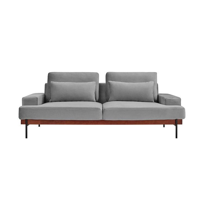 Mohave 86" Grey Velvet Sofa