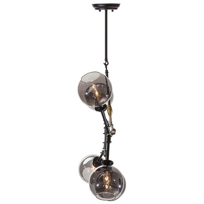 Atom 5 Pendant Chandelier, Grey