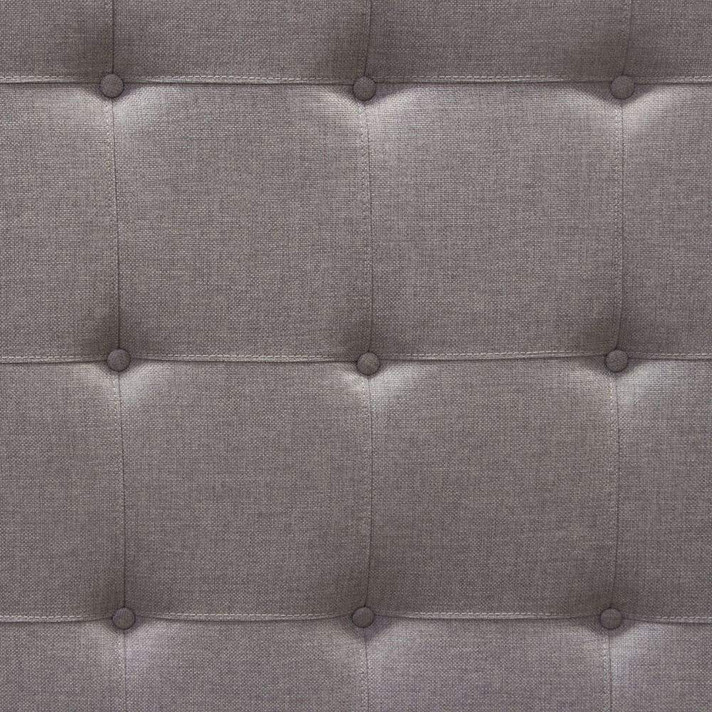 Madison Ave Tufted Wing Queen Bed in Light Grey Button Tufted Fabric