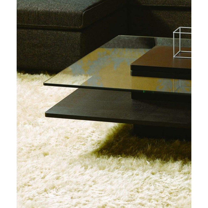 Emulsion Black Oak Glass Coffee Table