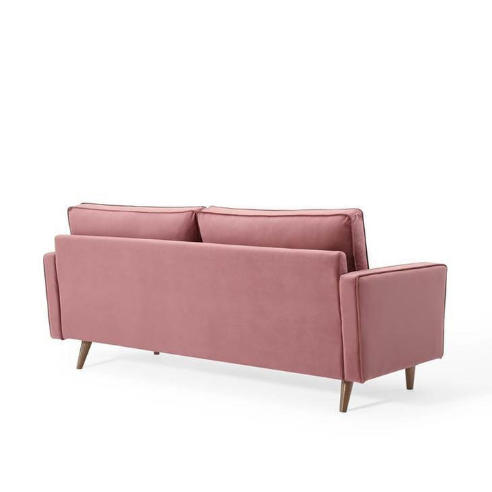 Thoreau Performance Velvet Sofa, Dusty Rose