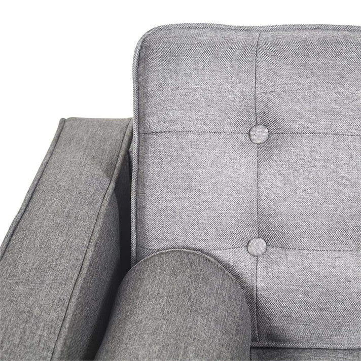 Lacey Mid Century Sofa, Medium Grey