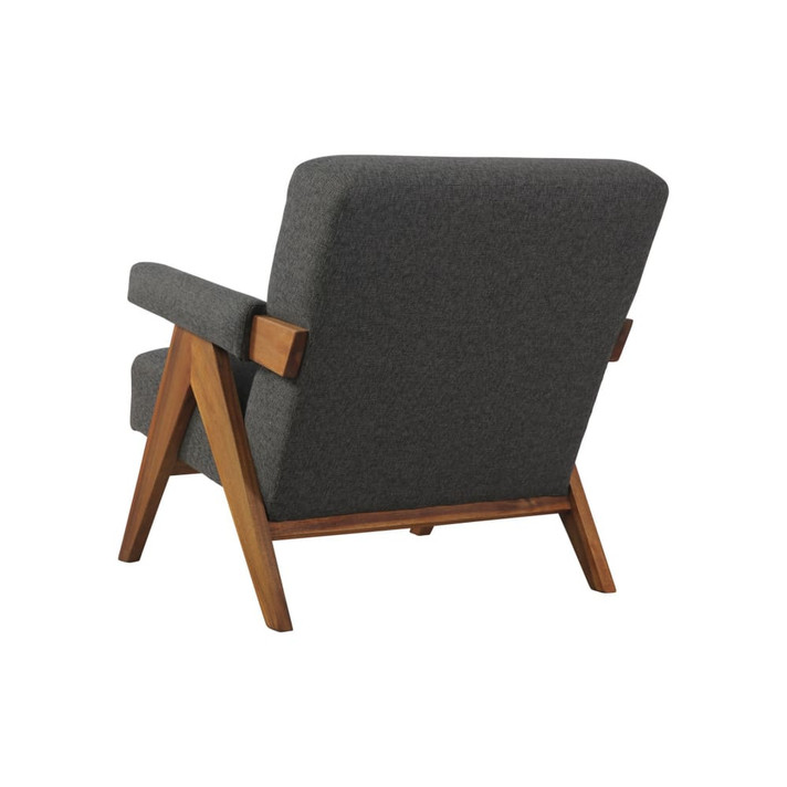 Jeanneret Chandigarh Lounge Chair, Grey Fabric